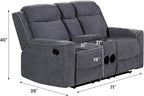 Betsy Furniture Soft Microfiber Manual Reclining Loveseat - Image 2