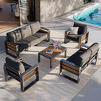 Aoxun Aluminum Patio Furniture Set, 7 Seats Luxury Metal Patio Furniture - Image 10