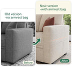 HONBAY Modular Sectional Sleeper Sofa Bed, Sectional Couch - Image 8