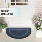 OLANLY Half Circle Front Door Mat Outside 29.5x17 All-Season Rubber Doormat | - Image 2