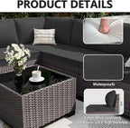 ALAULM 7 Pieces Patio Furniture Set - Image 4