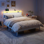 Furnulem White Queen Bed Frame - Image 7