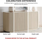 LKTART 64" Buffet Cabinet with Storage, Modern Fluted Accent Sideboard Media - Image 8