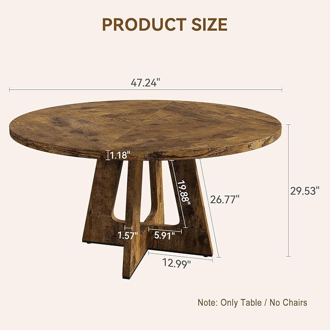 GAOMON 47 Inch Round Dining Table - Image 7