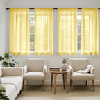 MIULEE Yellow Sheer Curtains 63 Inches Long 4 Panels 42 x 63 Inches | Light - Image 4