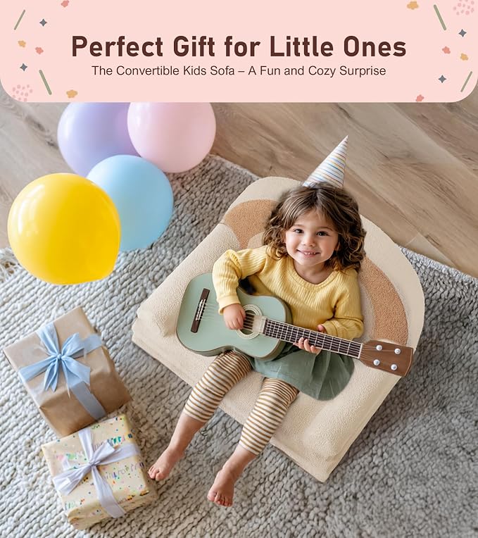 little dove Extra Wide Soft Toddler Couch Fold Out, Comfy Toddler Chair - Image 7
