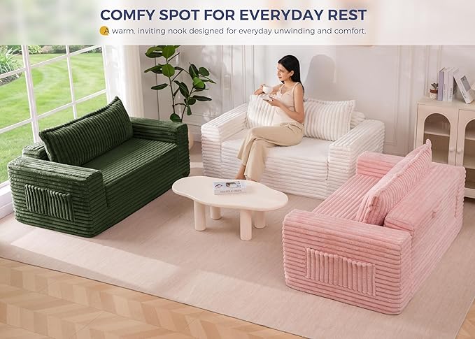 MAXYOYO Convertible Sofa Bed, 2 in 1 Folding Couch Bed - Image 3