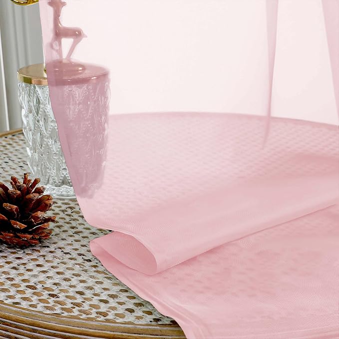 Blush Pink Bedroom Curtains 2 Panel Sets 90 Inch Length, 59 Inch Extra Wide - Image 4