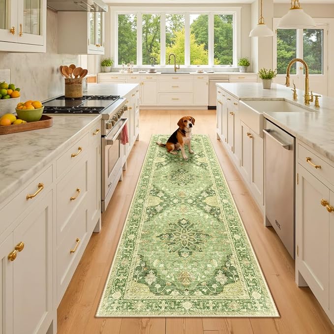 RELEANY Washable Area Rug, Runner 2'6"x8', Water Repellent, Pet Friendly by RELEANY