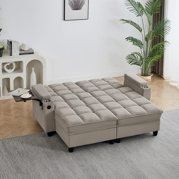 oaaktu Queen Size Sleeper Sofa Couch - Image 5