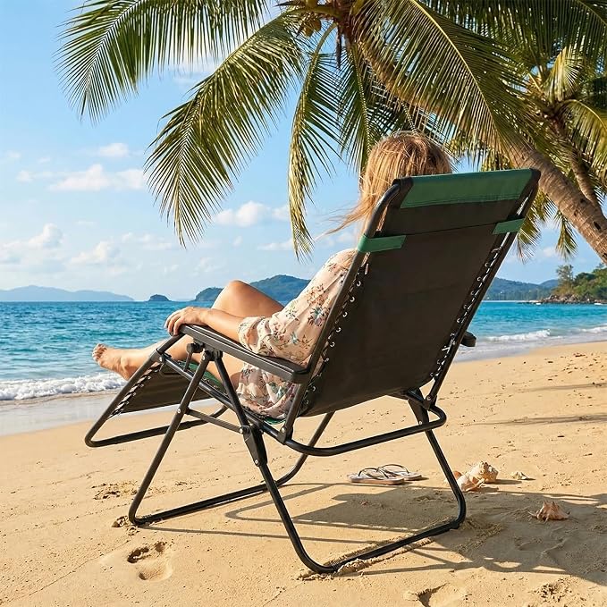 Sweetcrispy Zero Gravity Chairs, Foldable Patio Reclining Chairs - Image 7