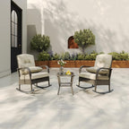 Outdoor Wicker Rocking Chair, Patio Rattan Rocker Chair by Garvee