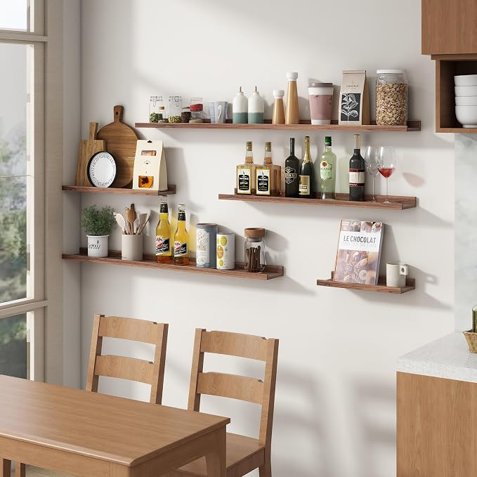 Floating Picture Ledge Shelves Set of 8, 16 Inch Shelves - Image 7