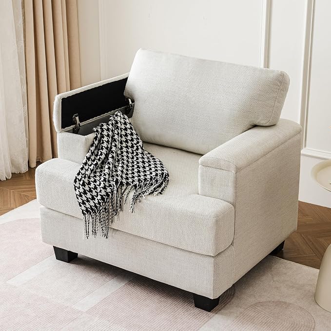Oversized Living Room Chairs Set of 2, Comfy Accent Chair - Image 3