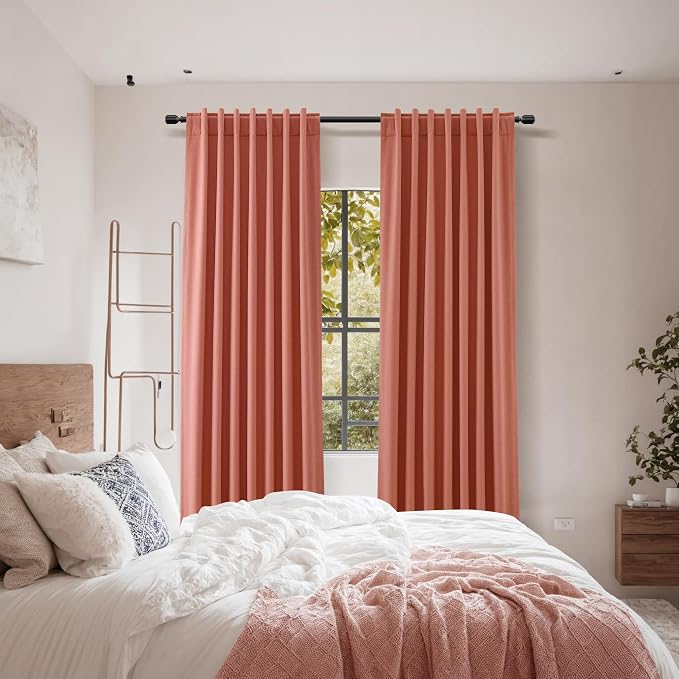 100% Blackout Curtains 90 Inch Length 2 Panels Set - Image 6