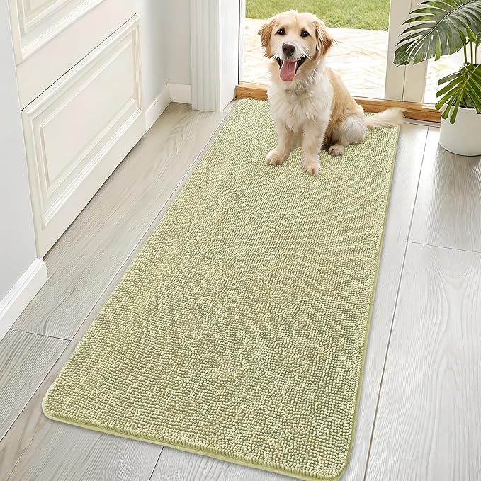OLANLY Dog Door Mat for Muddy Paws 70x35, Super Absorbent Chenille Mud Mat | by OLANLY
