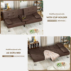Homall Futon Sofa Bed, Leather Futon Couch - Image 6