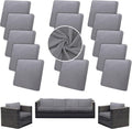 Outdoor Cushion Covers Set, Replacement by SUKAIKEQA