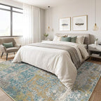 LOONGRUG 7x9 Area Rug Washable Large Neutral Modern Living Room Rugs | Abstract - Image 4
