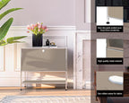 Metal Sidetable with Flap Door, 27.5" Height - Image 4