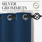 NICETOWN Moroccan Blue Room Darkening Curtains - Image 2