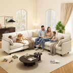 Ihanherry 107" Oversized V-Shaped Modular Sectional Sofa, Cloud Couch - Image 9