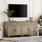 WAMPAT Farmhouse TV Stand for 75 inch TV - Image 2