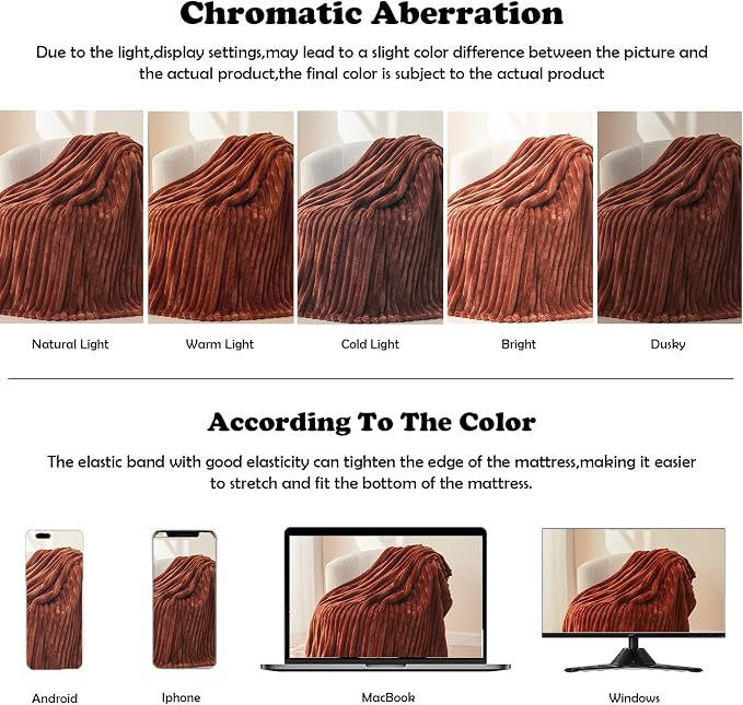 NEWCOSPLAY Fleece Ribbed Cozy Queen Blanket - Image 6