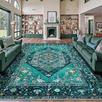 SERISSA 9x12 Washable Non Slip Boho Area Rug - Image 5
