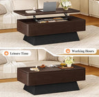 47.2" Mid-Century Modern Lift Top Coffee Table - Image 4