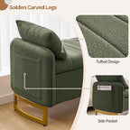 66'' King Size Storage Bench for Bedroom, Teddy Boucle End of Bed Benches for - Image 4