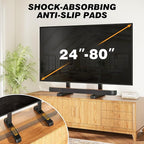Universal TV Stand Mount for 24-80 inch Flat or Curved TVs, Height Adjustable - Image 2