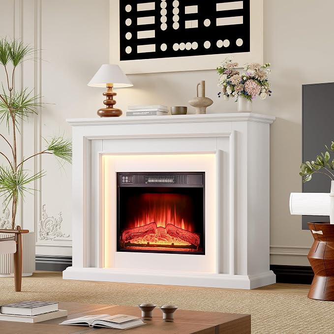 44" LED Lights Electric Fireplace - Image 5