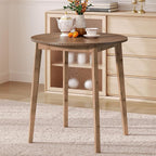 HOOBRO Bamboo Dining Table, Round Dining Table by HOOBRO
