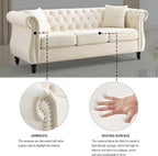 2 Piece Chesterfield Velvet Combination Sofa - Image 5