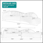 145.67 Large'' Curved Sofa Couch - Image 2