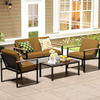 8Pcs Patio Cushion Covers, Outdoor Stretch Cushion Covers, Washable | Stretch - Image 6