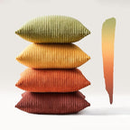 Topfinel Fall Burnt Orange Throw Pillow Covers 16x16 Set of 4, Corduroy Striped - Image 7