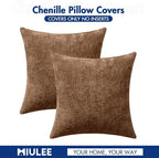 MIULEE Decorative Couch Throw Pillow Covers 20x20 in Golden Brwon 2 Pack | - Image 7