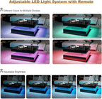 HedoAjim Black LED Coffee Table - Image 4