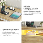 FREDEES 28'' Large Nightstands Set of 2, Smart Bedside Tables - Image 8