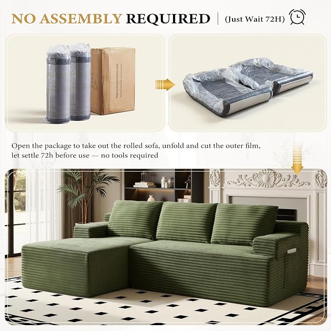 96" Sectional Couches for Living Room Cloud Couch Sofa - Image 5