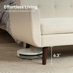 Tbfit 56" W Loveseat Sofa, Mid Century Modern Decor Love Seat Couches - Image 6