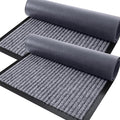 OLANLY 2-Pack Front Door Mats 59x34, Waterproof Heavy-Duty Doormats | Light Gray by OLANLY