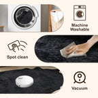 Black Faux Cowhide Rug: Cow Hide Cow Print Rug - Image 4