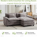 Oprisen 86" Modular Sectional Sofa, Comfy Cloud Couch Sectional Sofa - Image 7