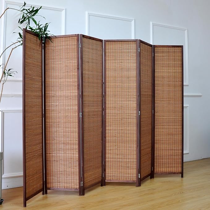 Furnnylane 6 Panel Bamboo Room Divider - Image 5