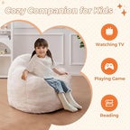 MAXYOYO Kids Bean Bag Chair, Floral Shaped Bean Bag Sofa, Plush Faux Fur - Image 5