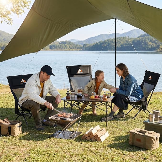 Armless Rocking Camping Chair for Adults, Portable Folding Outdoor Rocker - Image 8