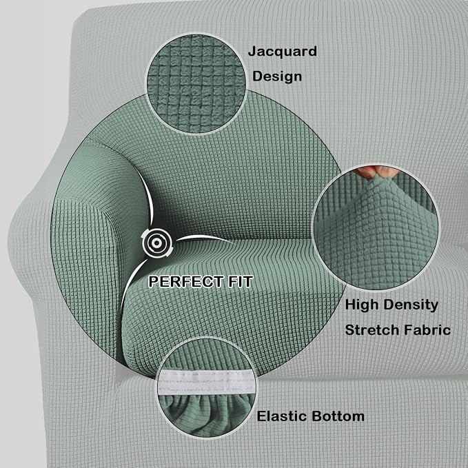Turquoize 2 Piece Chair Covers Chair Slipcovers - Image 3